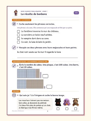Cahier de vacances d'Halloween : CE2