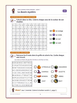 Cahier de vacances d'Halloween : CE1
