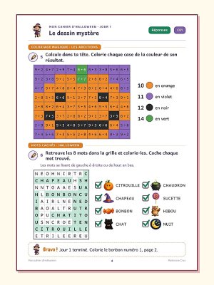 Cahier de vacances d'Halloween : CE1