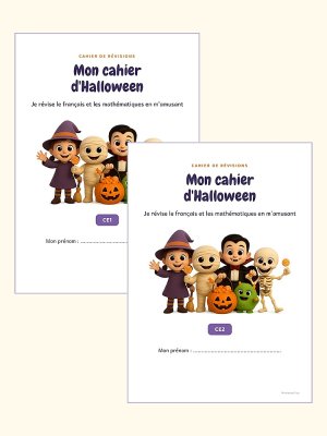 Cahiers de vacances d'Halloween : CE1 et CE2