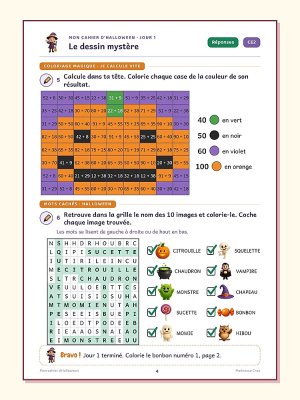 Cahiers de vacances d'Halloween : CE1 et CE2